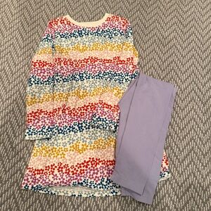 Hanna Andersson dress and leggings (size 130)
